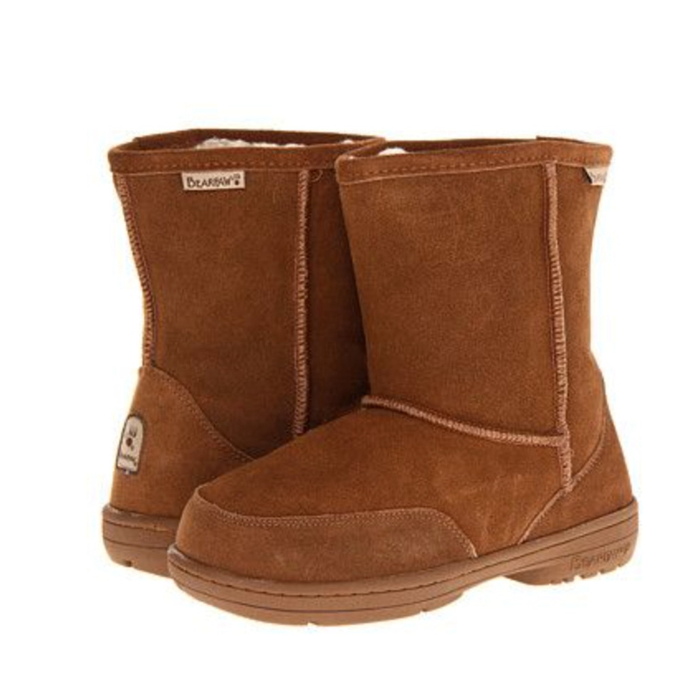 BearPaw Meadow Mid-Calf Slip On Winter Boot Women’s Size 5 Brown Suede